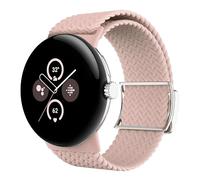 Astorgos Cinturino Intrecciato Compatibile con Google Pixel Watch 3 41mm/Pixel Watch 2/Pixel Watch, Cinturino Sportivo in Nylon Elastico con Chiusura Magnetica per Donna Uomo, Sabbia Rosa