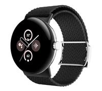 Astorgos Cinturino Intrecciato Compatibile con Google Pixel Watch 3 41mm/Pixel Watch 2/Pixel Watch, Cinturino Sportivo in Nylon Elastico con Chiusura Magnetica per Donna Uomo, Nero