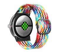 Astorgos Cinturino Intrecciato Compatibile con Google Pixel Watch 3 41mm/Watch 2/Watch 1, Cinturino in Tessuto Elastico Regolabile, Cinturino di Ricambio in Nylon per Uomo Donna, Arcobaleno