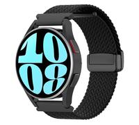 Astorgos Cinturino Intrecciato Compatibile con Samsung Galaxy Watch 7 FE 6 5 4 40mm 44mm/6 Classic 43mm 47mm/5 Pro 45mm/4 Classic 42mm 46mm/3 41mm/Active 2, 20mm Cinturino Elastico, Nero