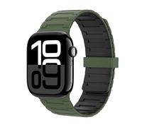 Astorgos Cinturino Magnetico Compatibile con Apple Watch Ultra 3/2/1 49mm,S11/S10 46mm,9/8/7 45mm,SE3/SE2/SE/6/5/4 44mm,3/2/1 42mm,Regolabile Cinturino in Silicone Morbido,Collegamento Magnetico,VS/N