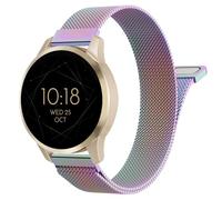 Astorgos Cinturino Metallo 18 mm Compatibile con Garmin Venu 3S/4 41 mm/2S | Acciaio Inossidabile a Maglia, Fibbia Magnetica, per Forerunner 265S/Vivoactive 4S/Vivomove 3S, Uomo Donna, Arcobaleno