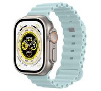 Astorgos Cinturino Ocean Compatibile con Apple Watch Ultra 3/2/1 49mm 46mm 45mm 44mm 42mm,Cinturino di Ricambio in Silicone Morbido per iWatch SE3/SE2/SE Series 11 10 9 8 7 6 5 4 3 2 1, Blu Ghiaccio