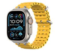 Astorgos Cinturino Ocean compatibile con Apple Watch Ultra 3/2/1 49mm,S11/S10 46mm,9/8/7 45mm,SE3/SE2/SE/6/5/4 44mm,3/2/1 42mm,Cinturini Sportivo con Connettore in Metallo,Argento/Gia