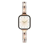 Astorgos Cinturino Sottile Compatibile con Apple Watch 42/44/45/46/49mm | Compatibile con Apple Watch S11/10/9/8/7/6/5/4/3/2/1 SE3/SE2/SE, Strass Scintillanti, Cinturino Elegante in Metallo, da Donna