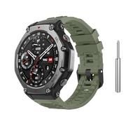 Astorgos Cinturino Sportivo Compatibile con Amazfit T-Rex 3 Smartwatch, Cinturino di Ricambio in Silicone Morbido con Cacciavite per Uomo Donna, Verde Giungla
