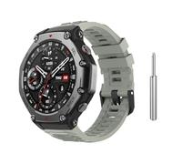 Astorgos Cinturino Sportivo Compatibile con Amazfit T-Rex 3 Smartwatch, Cinturino di Ricambio in Silicone Morbido con Cacciavite per Uomo Donna, Grigio Roccia