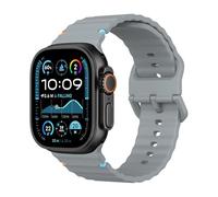 Astorgos Cinturino Sportivo Compatibile con Apple Watch Ultra 2/Ultra 49mm,S10 46mm,9/8/7 45mm,SE2/SE/6/5/4 44mm,3/2/1 42mm,Cinturino in Silicone Morbido Traspirante per Uomini e Donne, Grigio