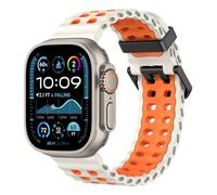 Astorgos Cinturino Traspirante Ocean Compatibile con Apple Watch Ultra 3/2/1 49mm,S11/S10 46mm,9/8/7 45mm,SE3/SE2/SE/6/5/4 44mm,3/2/1 42mm,Cinturini Sportivo in Silicone per Uomo e Donna,Arce/LcStr