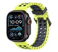 Astorgos Cinturino Traspirante Ocean Compatibile con Apple Watch Ultra 3/2/1 49mm,S11/S10 46mm,9/8/7 45mm,SE3/SE2/SE/6/5/4 44mm,3/2/1 42mm,Cinturini Sportivo in Silicone per Uomo e Donna, Lmn/Grg