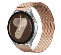 Astorgos Loop Maglia Milanese per Samsung Galaxy Watch 7 6 5 4 FE 40mm 44mm/6 4 Classic 43mm 47mm 42mm 46mm/5 Pro 45mm, 20mm Cinturino Regolabile in Acciaio Inossidabile per Uomo Donna, Oro Rosa
