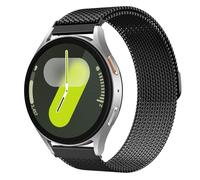 Astorgos Loop Maglia Milanese per Samsung Galaxy Watch 7 6 5 4 FE 40mm 44mm/6 4 Classic 43mm 47mm 42mm 46mm/5 Pro 45mm, 20mm Cinturino Regolabile in Acciaio Inossidabile per Uomo Donna, Nero