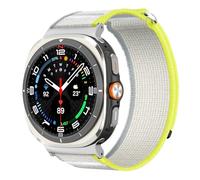 Astorgos Nylon Sport Loop Compatibile con Cinturino Samsung Galaxy Watch Ultra 47mm (2025/2024) per Uomo Donna, Cinturino di Ricambio Regolabile per Galaxy Watch 7 Ultra, Giallo/Grigio