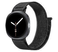 Astorgos One Click Nylon Cinturino Compatibile con Samsung Galaxy Watch 8 40mm 44mm/Galaxy Watch 8 Classic 46mm, Elastico Sport Loop Cinturino per Uomini Donne, Nero