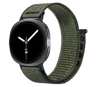 Astorgos One Click Nylon Cinturino Compatibile con Samsung Galaxy Watch 8 40mm 44mm/Galaxy Watch 8 Classic 46mm, Elastico Sport Loop Cinturino per Uomini Donne, Verde Scuro