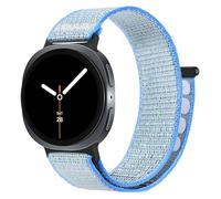 Astorgos One Click Nylon Cinturino Compatibile con Samsung Galaxy Watch 8 40mm 44mm/Galaxy Watch 8 Classic 46mm, Elastico Sport Loop Cinturino per Uomini Donne, Azzurro Mare
