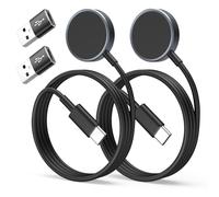 Astorgos Set da 2 Supporti Magnetici di Ricarica USB-C e A compatibile con Samsung Galaxy Watch 8/7/Ultra/6/6 Classic/5/5 Pro/4/4 Classic/3, Portatile 3.3FT Sicuro Cavo di Ricarica di Sostituzione