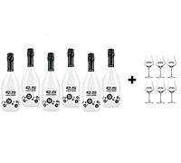 ASTORIA 9.5 COLD WINE BRUT 75 CL 6 BOTTIGLIE CON 6 CALICI IN VETRO