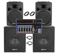 Astounded - Impianto audio per esibizioni, 2000 W, 10 canali, con mixer USB