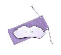 Astra Belle Gua Sha - Strumento in acciaio INOX per la cura della pelle del viso, con custodia da viaggio