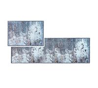 Astra fluffy-soft clean-off mat Pure & Soft - tappetino antipolvere zerbino per interni - zerbino resistente - azzurro cemento 50x70 e 50x150 cm