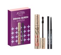 Astra Make-Up Set Trucco Drama Queen Mascara Sexy Volume Mascara Occhi Nero e Matita Occhi Automatica Nera 24H