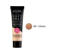 Astra SOFT MAT FOUNDATION Fondotinta Effetto Opaco Naturale 30ml 08 Choco