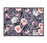 Astra tappetino morbido e soffice Pure & Soft - tappetino antipolvere colorato - zerbino per interni - zerbino resistente - 50x70cm (colore: fiori grigio-rosa)