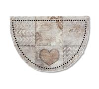 Astra tappetino morbido e soffice Pure & Soft - zerbino antipolvere per interni - zerbino resistente - patchwork 50 x 70 cm mezzo rotondo