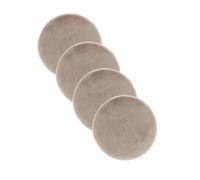 Astra Tappeto in pelliccia sintetica di alta qualità - tappeto da salotto - tappeto a pelo alto in pelle di agnello - set di 4 tappeti decorativi beige Ø 35 cm