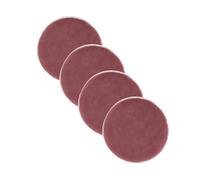 Astra Tappeto in pelliccia sintetica di alta qualità - tappeto da salotto - tappeto a pelo alto in pelle di agnello - set di 4 tappeti decorativi bordeaux rotondi Ø 35 cm