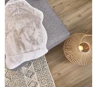 Astra Tappeto in pelliccia sintetica di alta qualità - tappeto da salotto - tappeto a pelo alto in pelle di agnello - set di 4 tappeti decorativi argento 55 x 80 cm