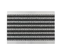 Astra Zerbini antracite - telaio in alluminio - molto robusto - struttura fine o grossa - tappetino per porte - tappetino - clean-off - 60 x 40 x 1 cm