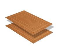 Astra Zerbino antiscivolo per esterni - Tappetino antipolvere resistente alle intemperie - Tappeto per porta d'ingresso antisporco - Set di 2 45 x 75 cm - loop marrone