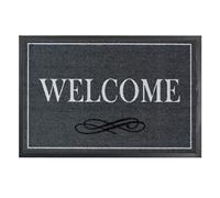 Astra Zerbino antiscivolo per porte interne - Zerbino antipolvere di facile manutenzione in poliammide lavabile - Homelike Clean Off Mat 40x60 cm grigio