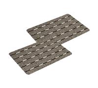 Astra Zerbino da esterno - Tappetino antipolvere resistente - Stuoia antiscivolo - Porta d'ingresso - Patio - Giardino - Set di 2 40x60 cm beige