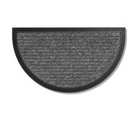 Astra Zerbino per esterni e interni - 40x70 cm - Grigio a linee semicircolari - Zerbino antiscivolo per porte - Tappeto cattura-sporco molto resistente - Zerbino per gradini esterni