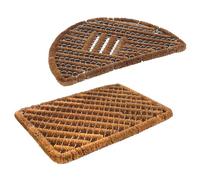 Astra Zerbino per esterni in cocco, resistente alle intemperie, semicircolare + strisce 40 x 60 cm, in set mix