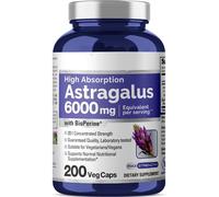 Astragalus Radice 6000mg Con Bioperine 200 Vegetariano Caps No-Ogm / Glutine