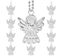 AstraGlam 10 Portachiavi da Ragazza, Angelo Custode Riflettente per l'Inizio della Scuola, Portafortuna, Battesimo, Leggero e Durevole - Regalo per Bambini