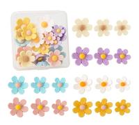 AstraGlam - 3D Fiori Magneti per Frigorifero 18 Pezzi - Magneti Forti per Lavagna Magnetica - Decorazione Ufficio e Simpatico Accessorio per Whiteboard