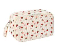 AstraGlam Dolce Astuccio per Ragazze - Grande Astuccio in Velluto a Coste con Cerniera, bustina da Scuola con Scomparti, Astuccio Morbido per Scuola, Adolescenti, Ragazzi e Donne