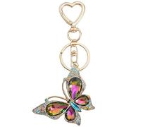 AstraGlam portachiavi con ciondolo farfalla strass, ciondolo borsa estetico e bag charm per donne, ragazze, borsa a mano, zaino