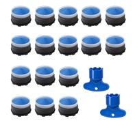 AstraGlam Set 16 Pezzi Filtri Per Rubinetti, Aeratore M18.5, Aeratori Per Rubinetti, M18.5 Per Aeratore Con 2 Chiavi Miscelatrici, Inserto Filtro Rubinetto In Plastica, Aeratore Per