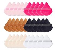 AstraGlam Set di 30 nappe triangolari in velluto di cristallo, 6 colori, per un trucco preciso, ideale per applicazioni asciutte e bagnate