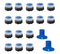 AstraGlam Set Di Coliniere 16 Pezzi, Aeratore M16.5, Aeratori Per Rubinetti, M16.5 Per Aeratore Con 2 Chiavi Ugello Di Miscelazione, Inserto Di Coliniere In Plastica, Aeratore Per