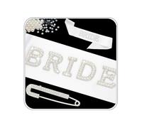 AstraGlam Sposa per Essere Fascia, con Strass Colorati e Perle Bianche, Elegante Decorazione per Addio al Nubilato, Regalo di Nozze per Donne