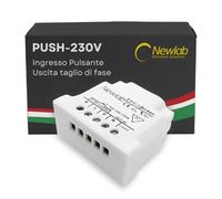 AstraLED - Dimmer triac 220V taglio di fase - Newlab PUSH-230V - Regola l'intensità della luce di lampadine led e lampadine incandescenza senza modificare l'impianto di illuminazione - L704MB09T1A01