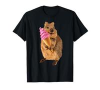 Astralia Carino Kawaii Quokka Ice Cream Cone Graphic Maglietta