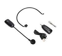 AstraLoom Ricevitore trasmettitore microfono auricolare wireless 2.4G Accoppiamento automatico portatile Guida didattica Discorso per conferenze Guida turistica Nero 17x14x4 cm